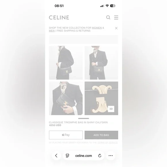 Celine triomphe shoulder bag classique - Picture 9 of 9